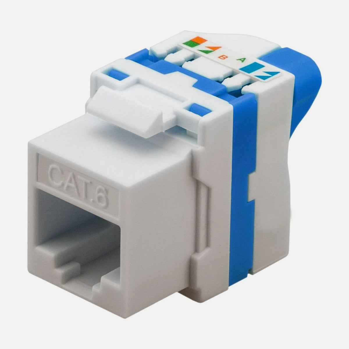 Techly IWP-MD C6/UROTT Cat6 UTP toolless keystone jack with colour-coded IDC contacts