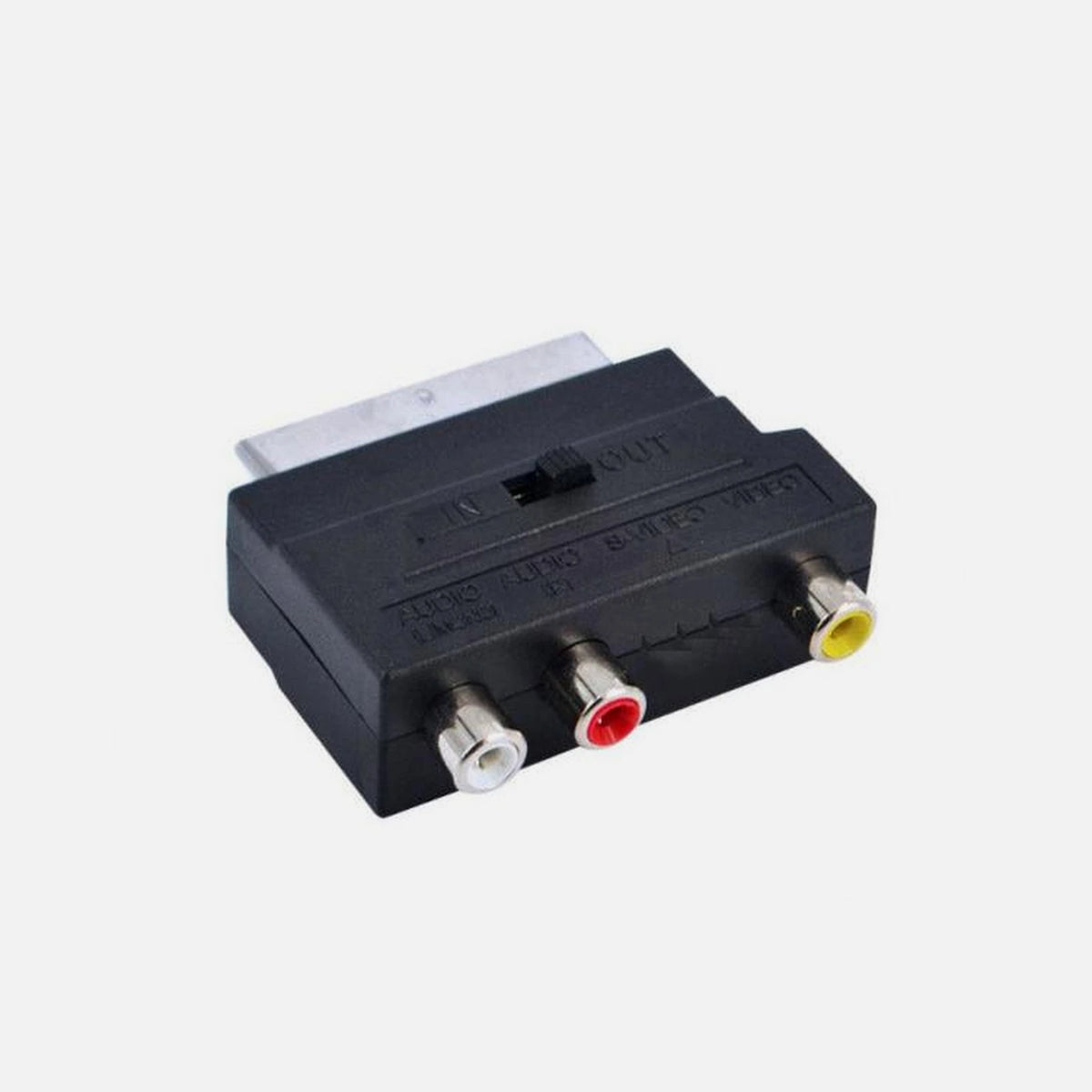 SCART to 3 RCA Adaptor with In/Out Switch