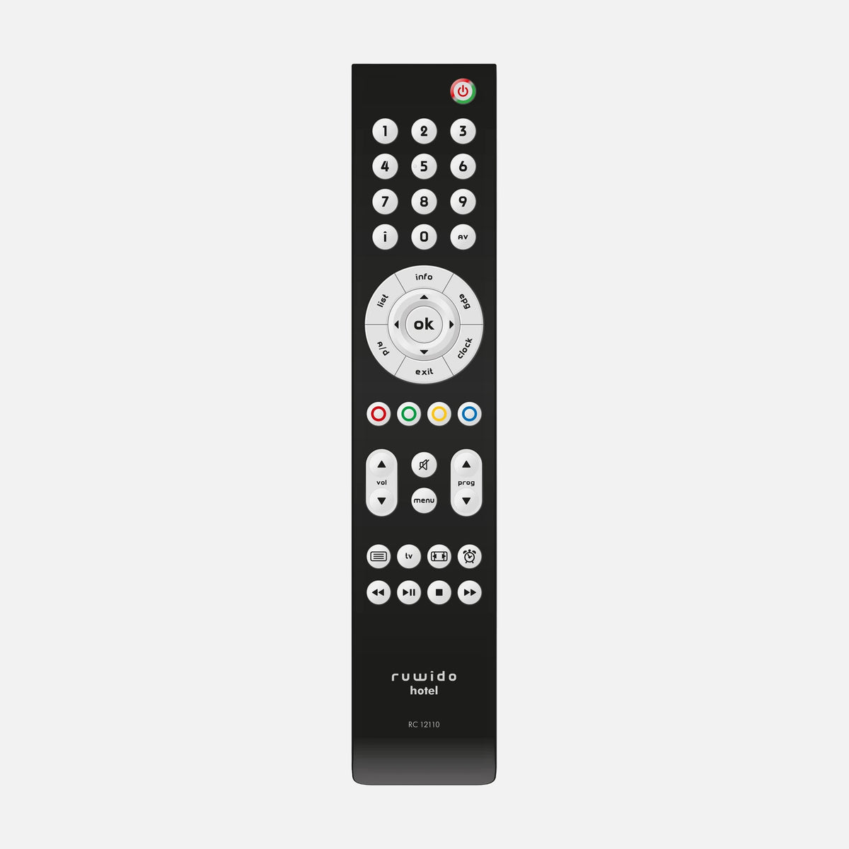 Ruwido Hotel RC 12110 Pre-programmed Remote Control