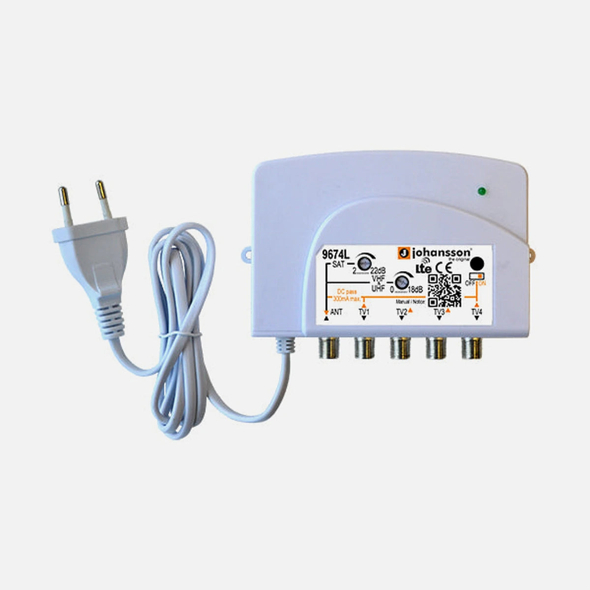 Johansson 9674L TV-SAT Line Amplifier LTE/4G