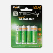 Techly IBT-KAL-LR06T AA Alkaline LR06 1.5V Batteries 4-Pack