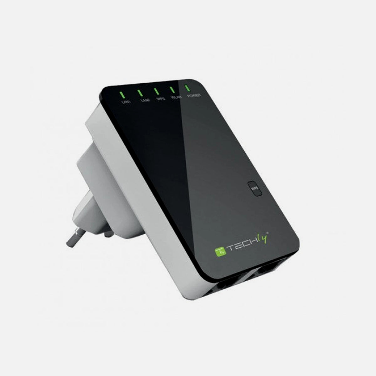 Techly I-WL-REPEATER2 N300 Wall-Plug Wireless Repeater Router