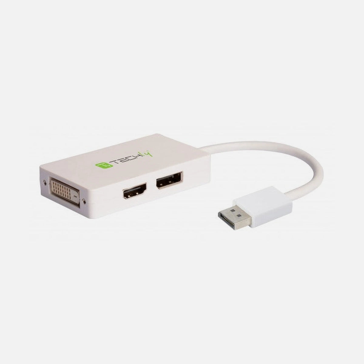Techly IADAP DP-COMBOF3 DisplayPort 1.2 to HDMI DVI DP 4K Adapter