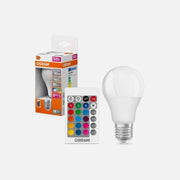 LEDVANCE OSRAM LED SCLA60 REM 9.4W E27 RGB Frosted Bulb
