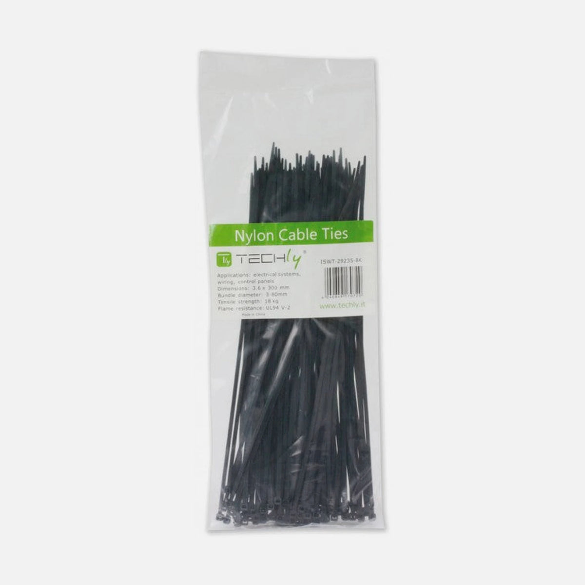 Techly ISWT-15035-BK Cable Ties 150x3.6mm Nylon 100pcs Black