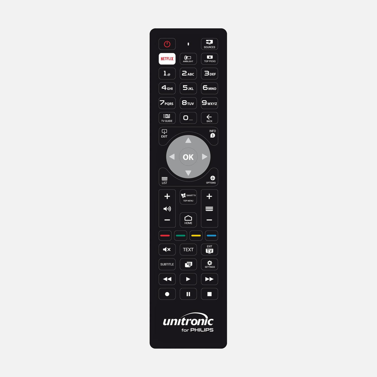 Unitronic 1719 Replacement Remote Control for Philips TV