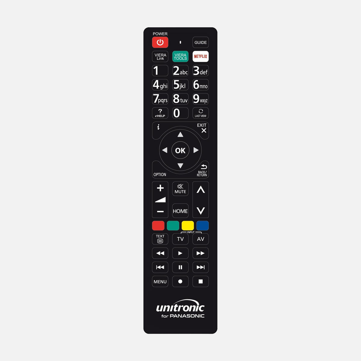 Unitronic 1722 Replacement Remote Control for Panasonic TV