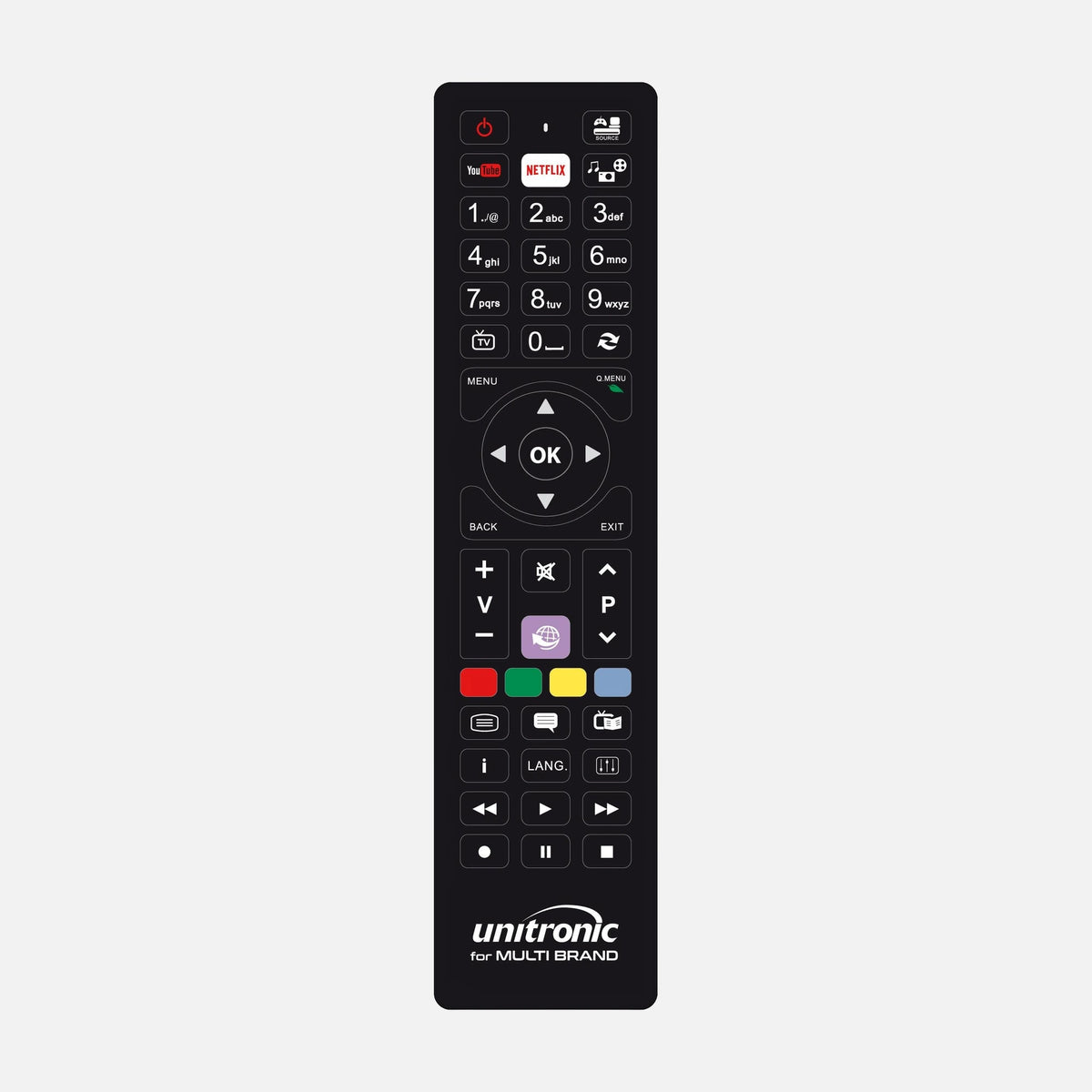 Unitronic 1708 Replacement Remote Control Multibrand TV