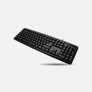Techly IDATA 955-UBK-AM USB Keyboard 104 Keys US Layout Black