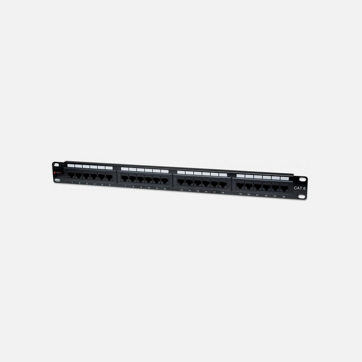 Techly I-PP 24-RU-C6T Patch Panel UTP 24 Ports RJ45 Cat.6 1U