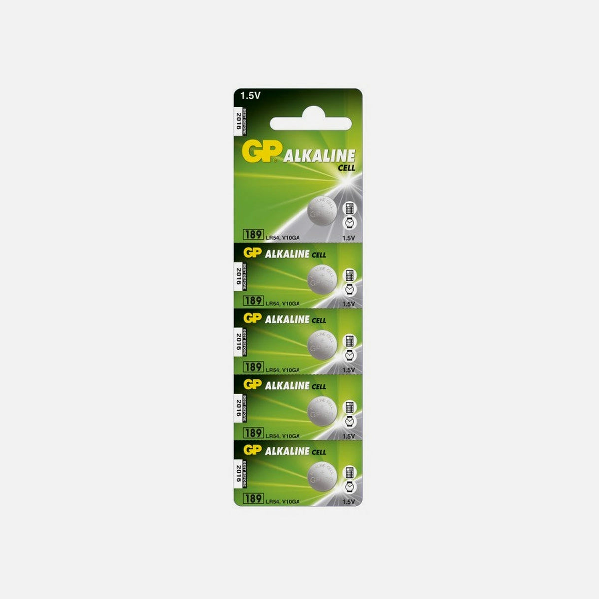 GP Batteries IC-GP17166 LR54/LR1130 Alkaline Batteries 5-Pack