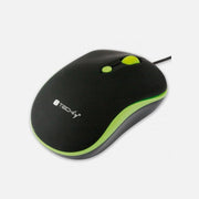 Techly IM 1600-WT-BG USB Optical Mouse Black/Green