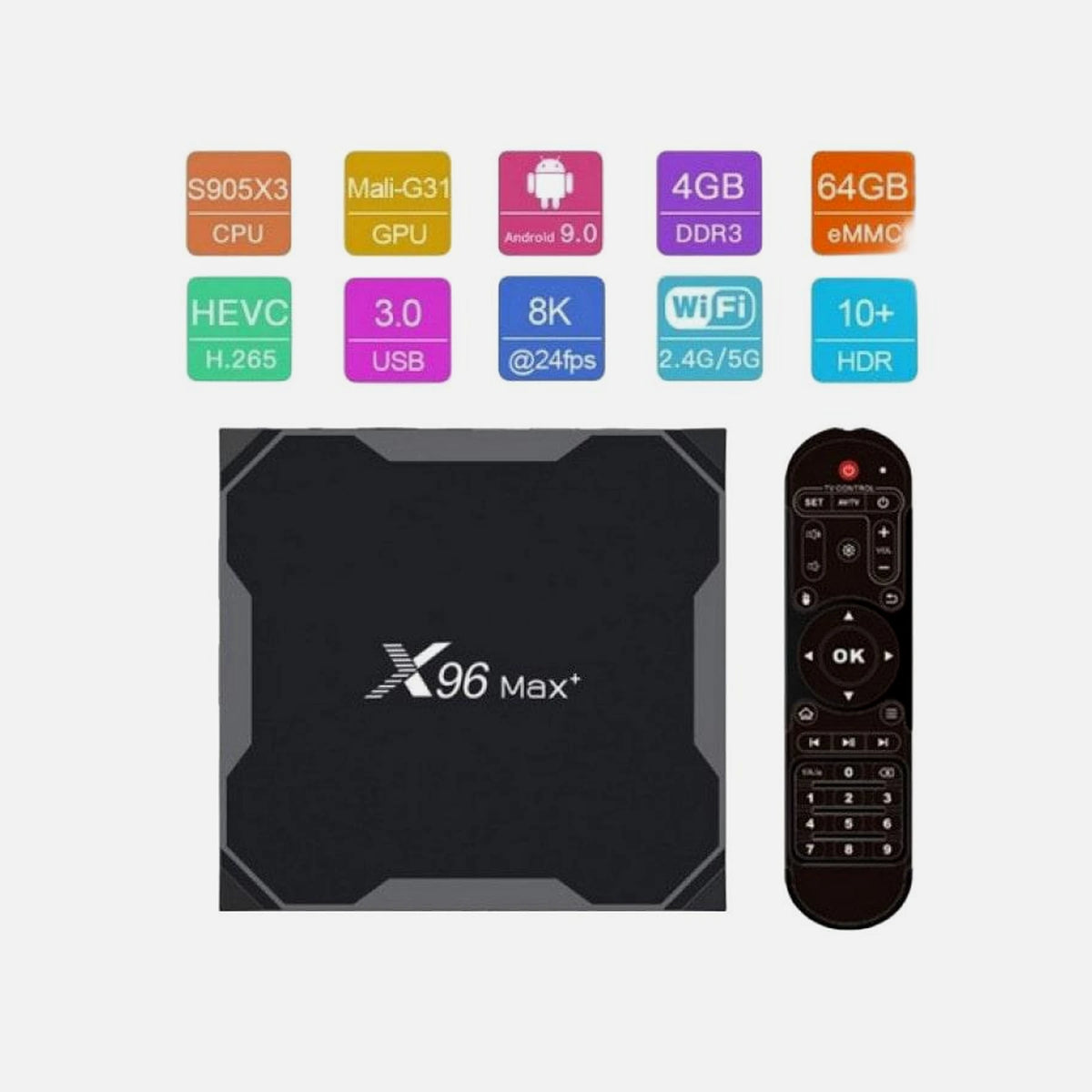 X96 Max Android 9.0 8K 4/64 TV Box