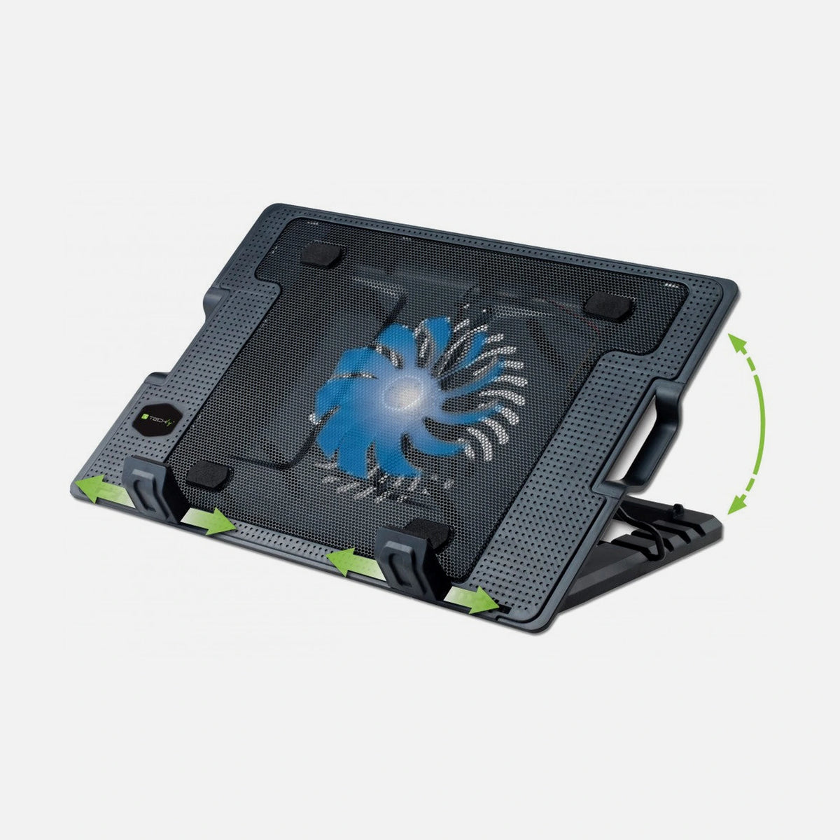 Techly ICOOL-CP12TY Notebook Cooling Pad Stand 17.3in 14cm Fan