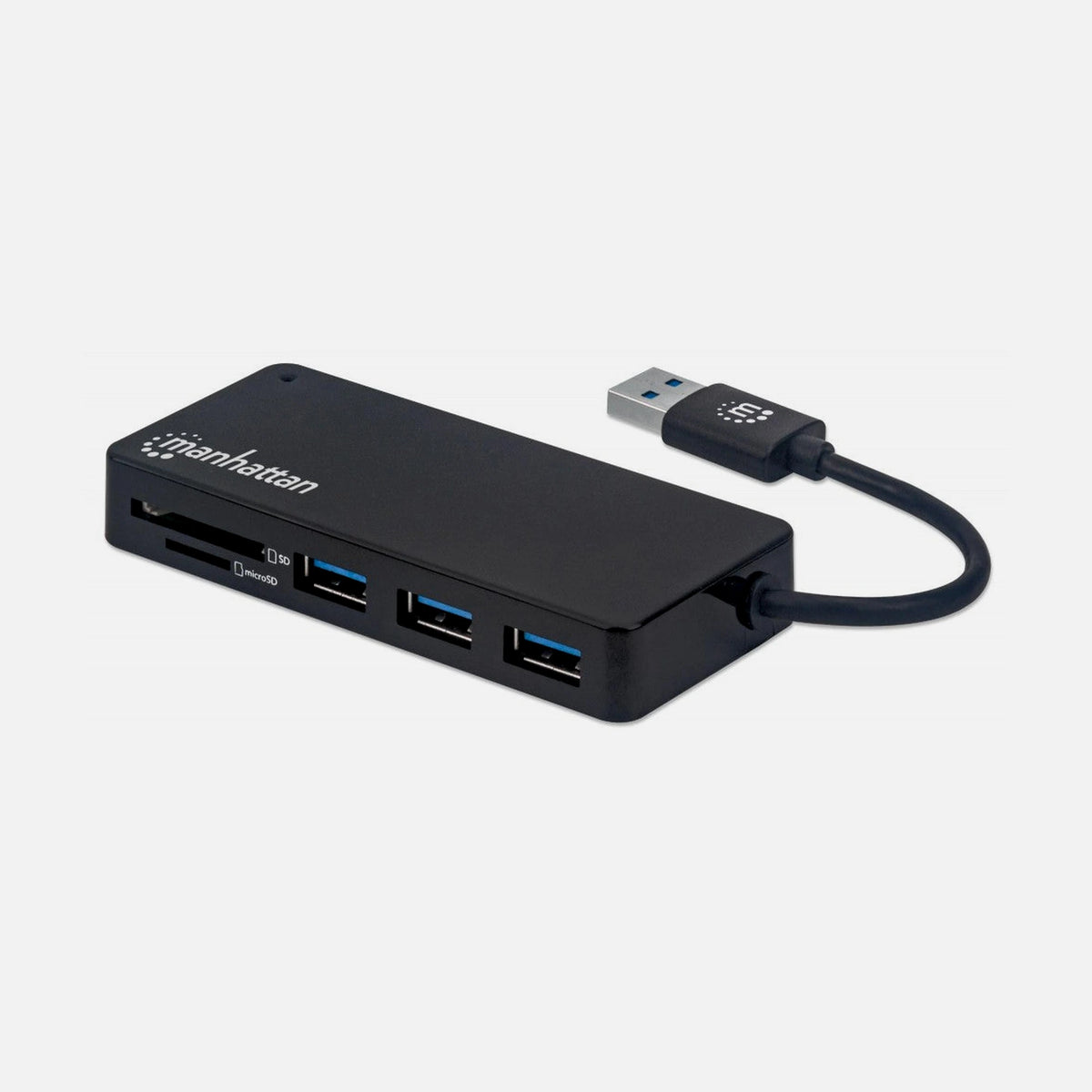 Manhattan IUSB3-HUB3SDM USB 3.2 3-Port Hub with SD Card Reader