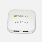 Techly IUSB3-HUB4-WH 4-Port USB 3.0 SuperSpeed Hub White