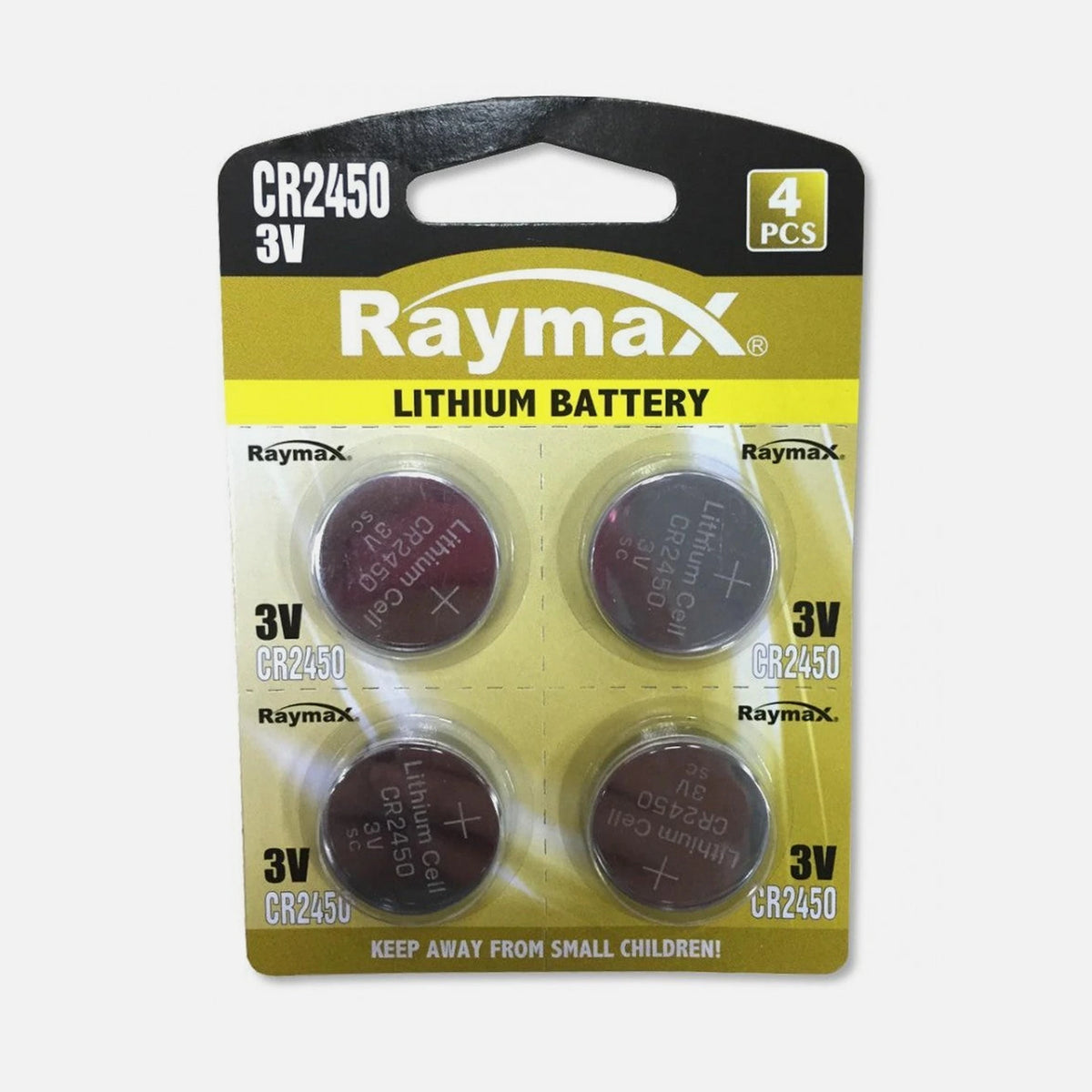 Raymax IBT-KCR2450R CR2450 Lithium Batteries 4 pcs