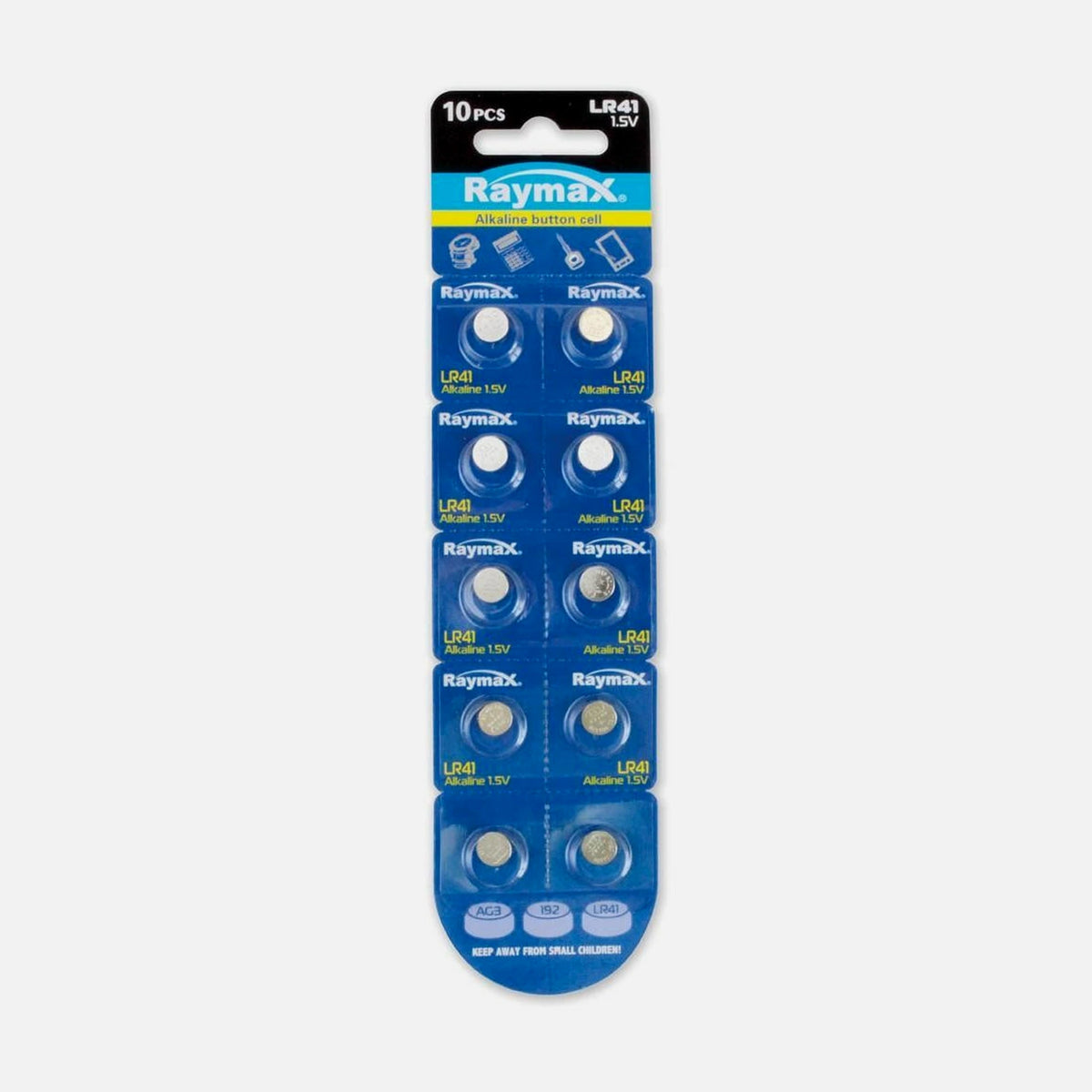 Raymax IBT-KLR41 LR41 Alkaline Batteries 1.5V 10 pcs
