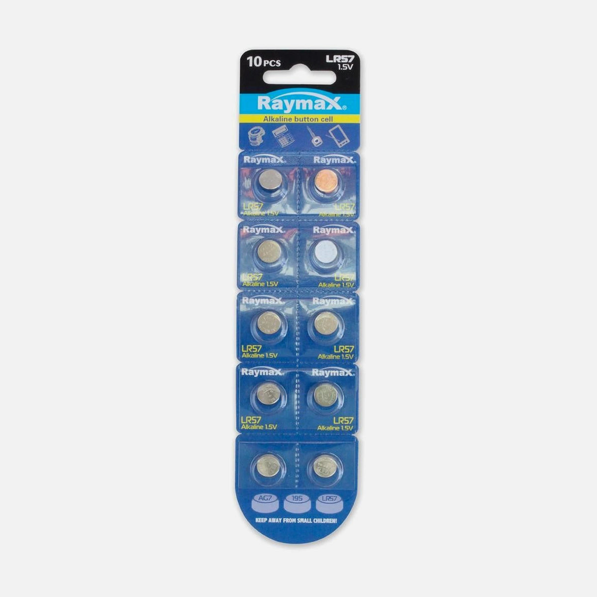 Raymax IBT-KLR57 LR57 Alkaline Batteries 1.5V 10 pcs