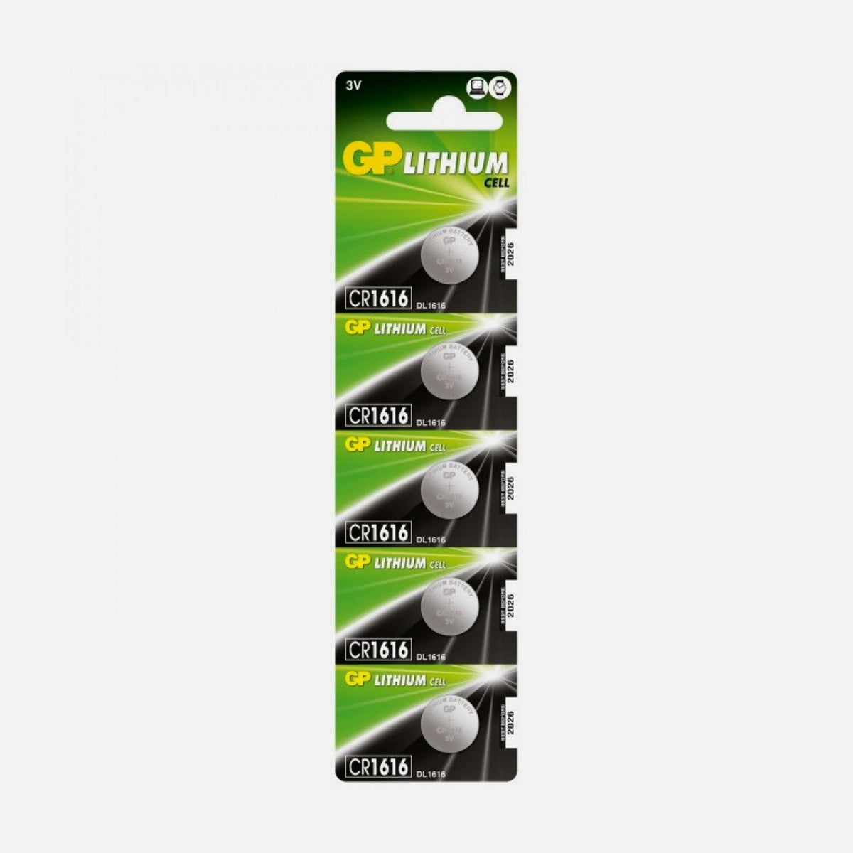 GP Batteries IC-GP103135 Lithium CR1616 3V 5-Pack