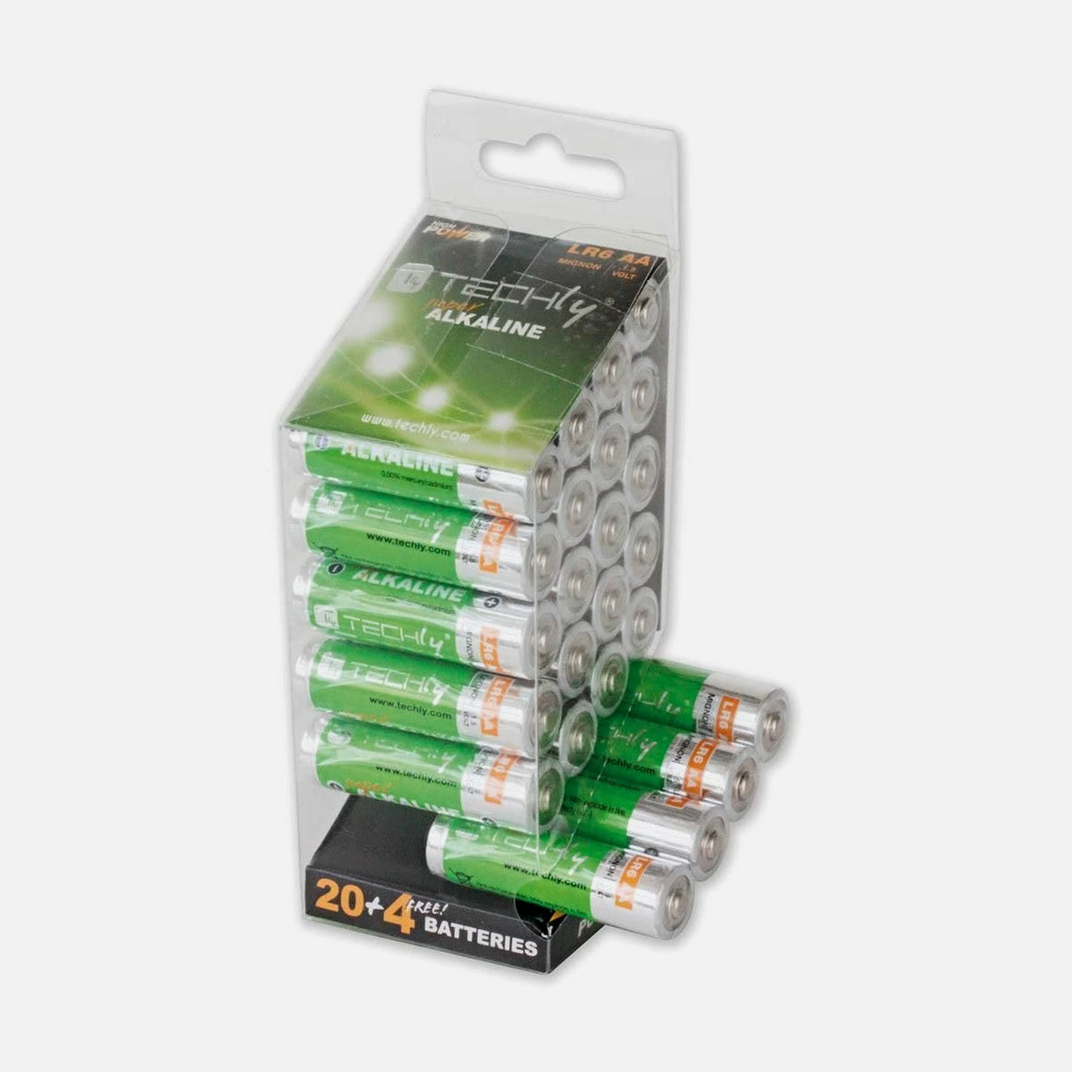 Techly IBT-KAL-LR06-B24T AA Alkaline LR06 1.5V Batteries 24-Pack