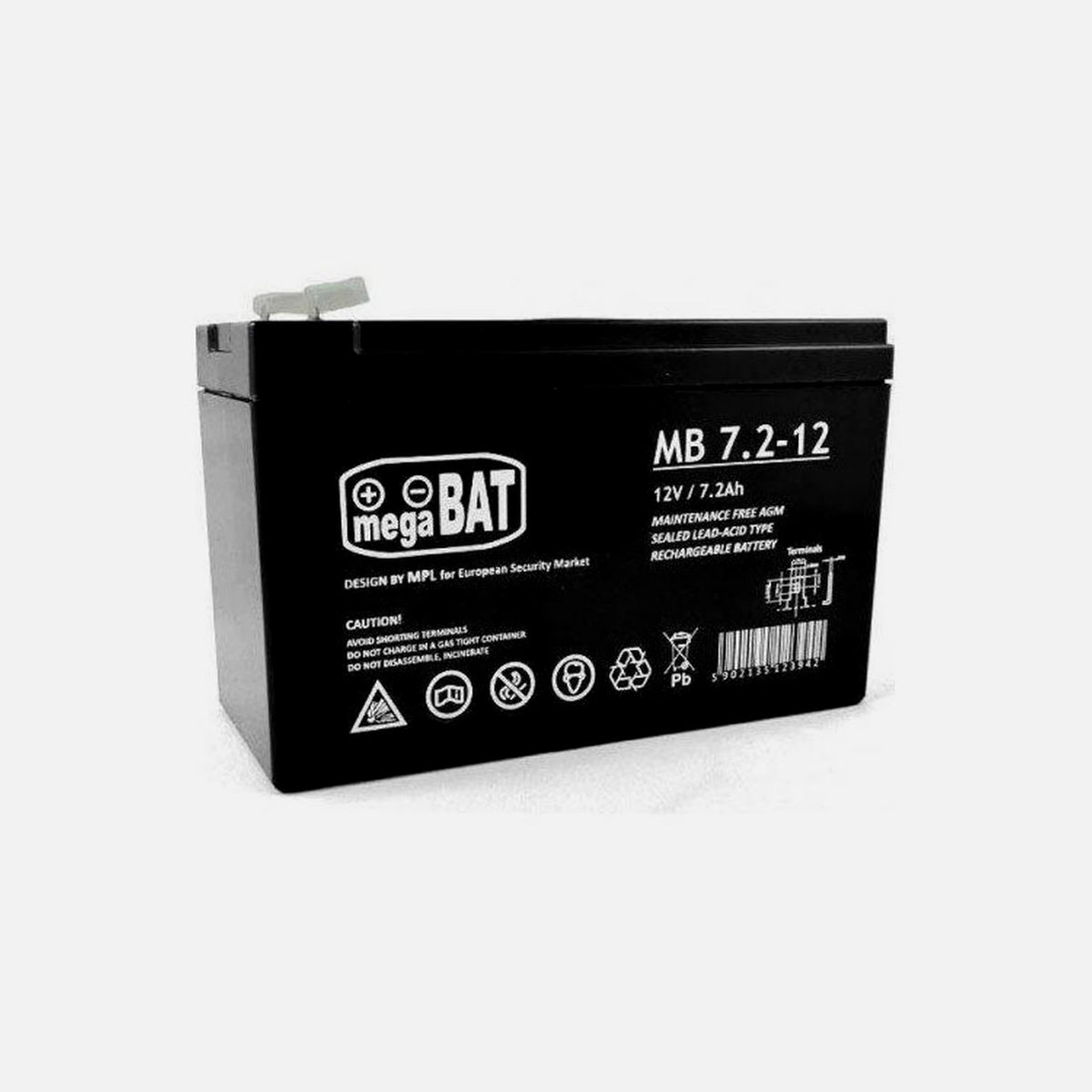 MPL Power Elektro VRLA MB 12V 7.2Ah Lead Battery