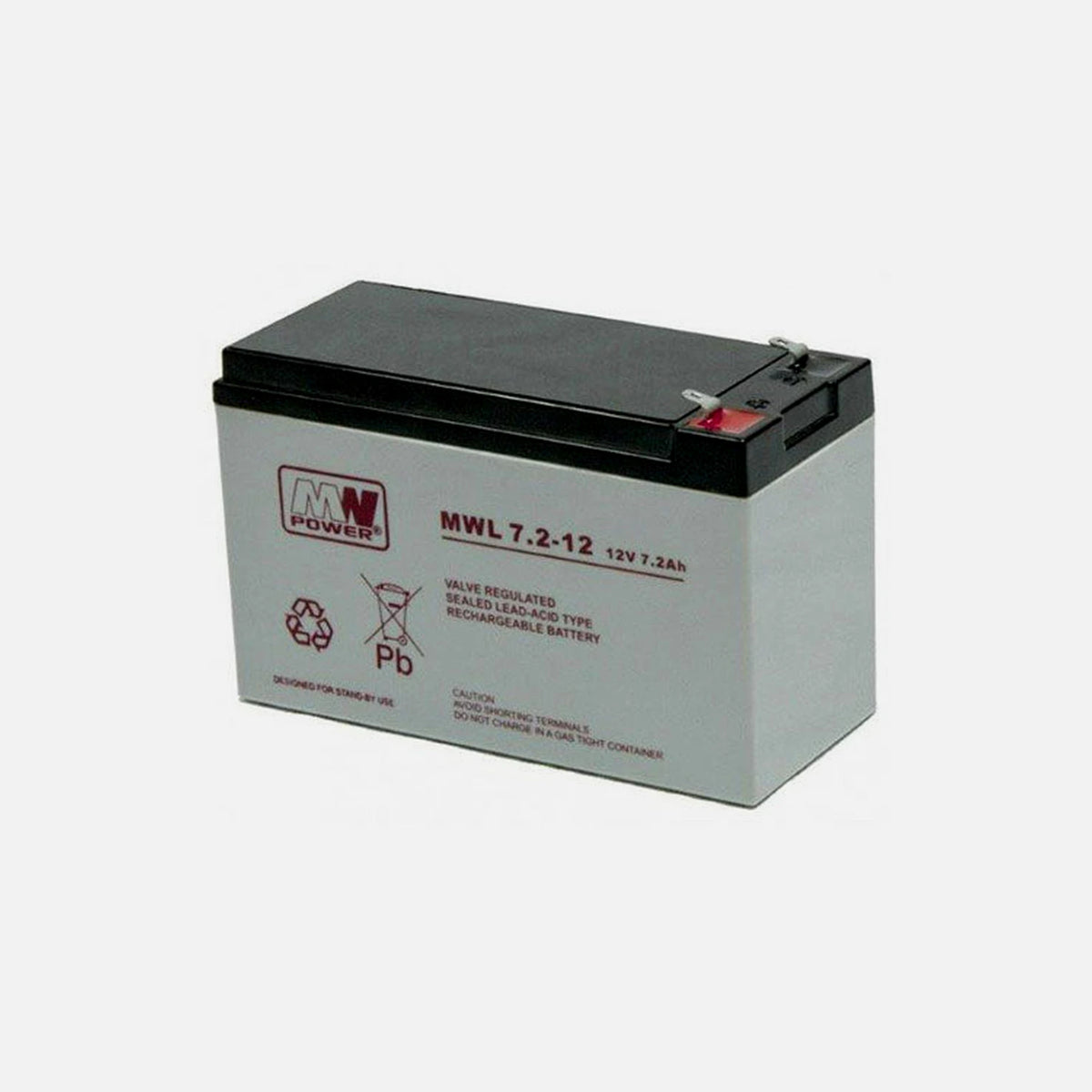 MPL MWL7.2-12L Rechargeable Lead Battery 12V 7.2Ah
