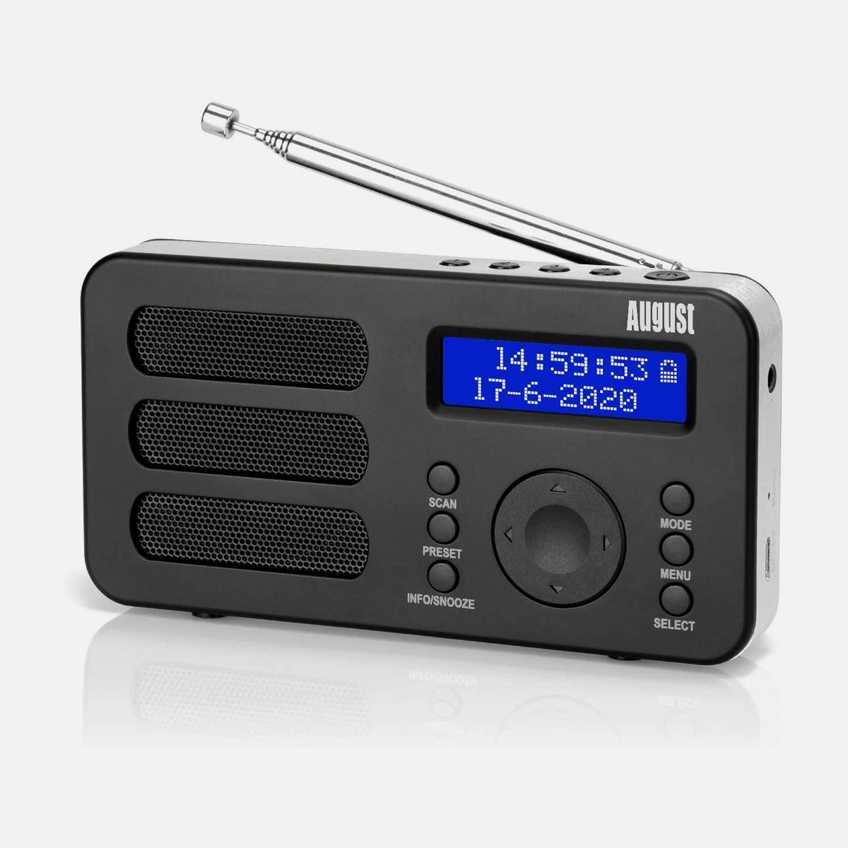 August MB225 Portable DAB+ FM Radio