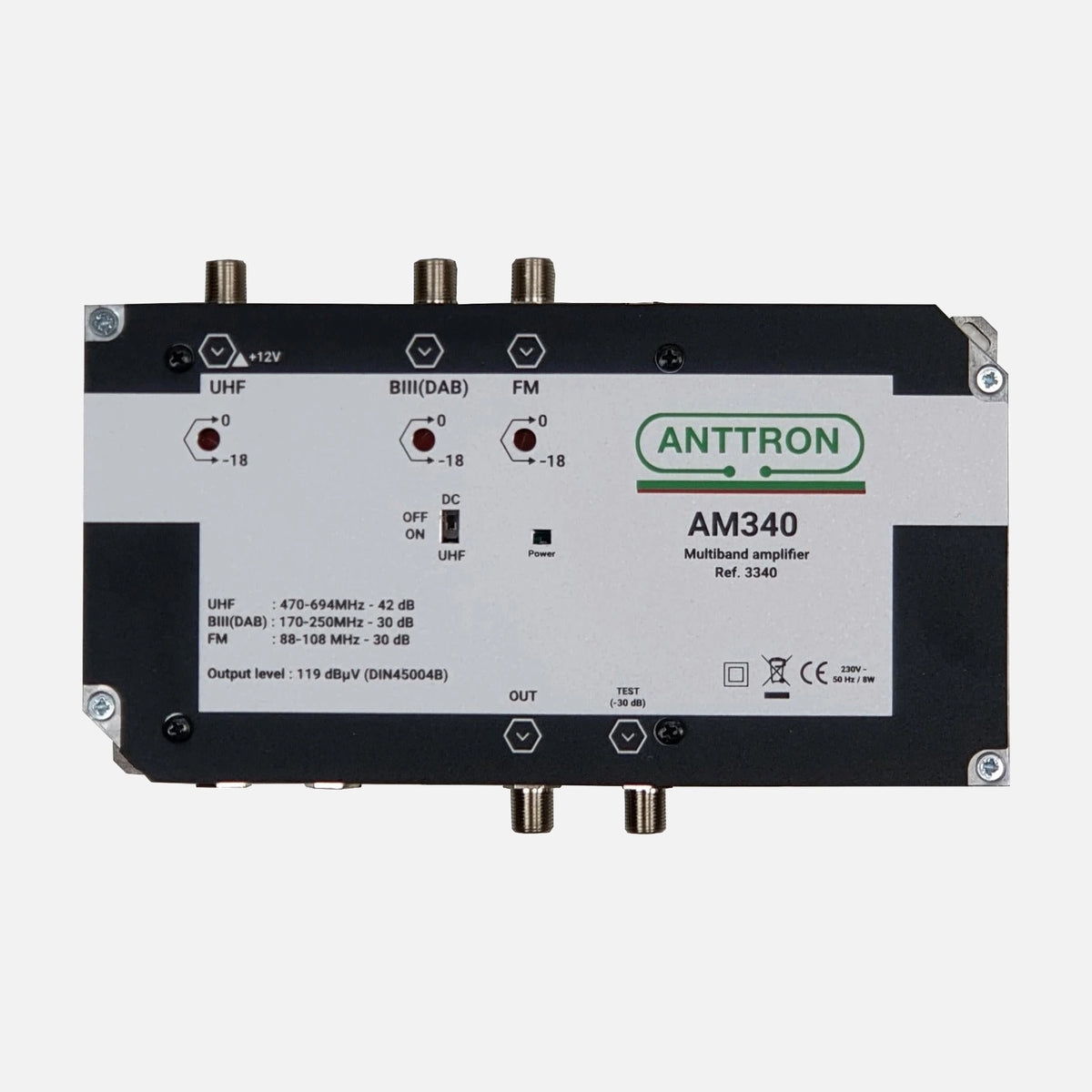 Anttron AM340LTE 3-Input Multiband Amplifier 5G LTE