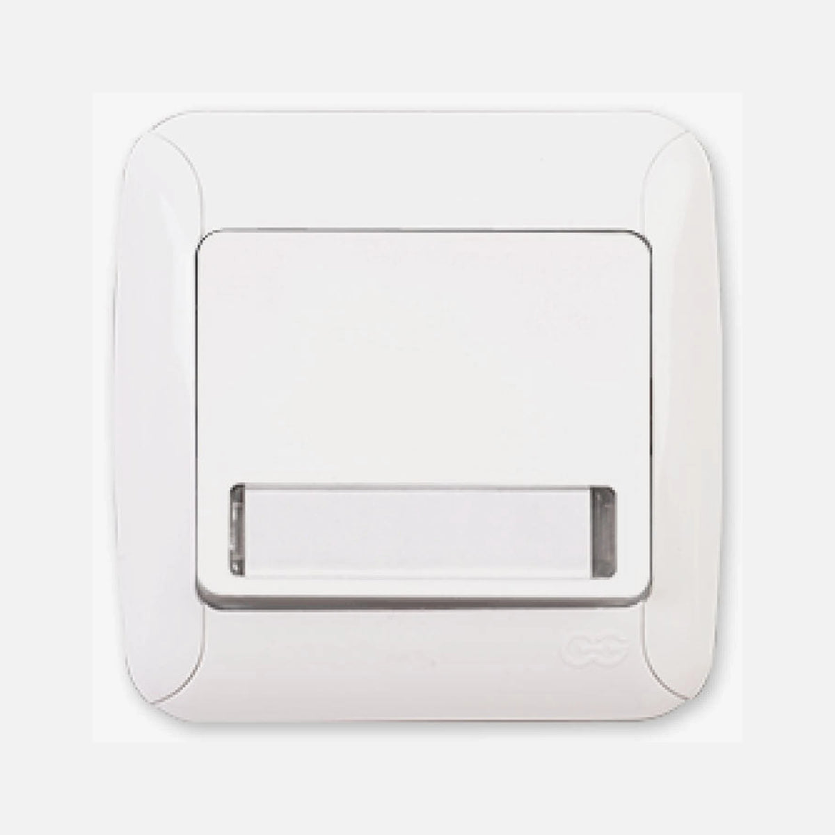 Illuminated Push Button with Sign White 12V Doorbell