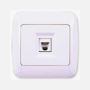 Single Telephone Socket RJ11 Cat3 White Inwall
