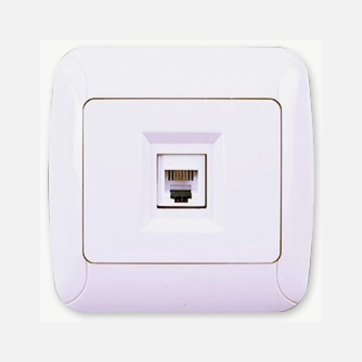 Single Telephone Socket RJ11 Cat3 White Inwall