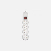 RP Power Strip 4-Place Switch No Cable White