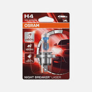 OSRAM Automotive Halogen Lamp NIGHT BREAKER LASER H4 - P43t
