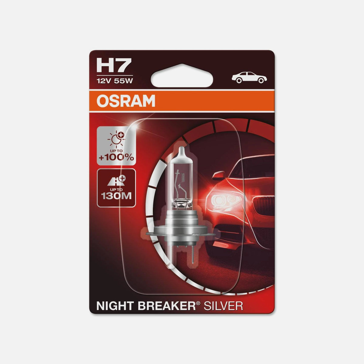 OSRAM Automotive Halogen Lamp NIGHT BREAKER SILVER H7 - PX26d