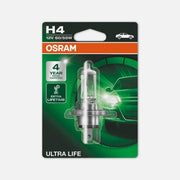 OSRAM Automotive Halogen Lamp ULTRA LIFE H4 - P43t