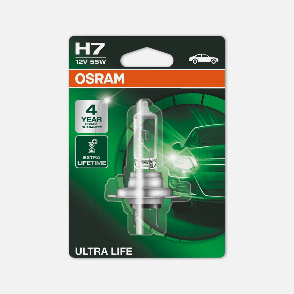 OSRAM Automotive Halogen Lamp ULTRA LIFE H7 - PX26d