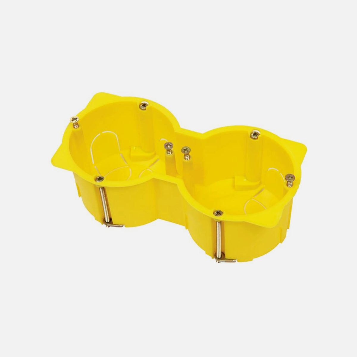 Courbi Plasterboard Twin Switch Box Φ65x135x45mm IP3X HF