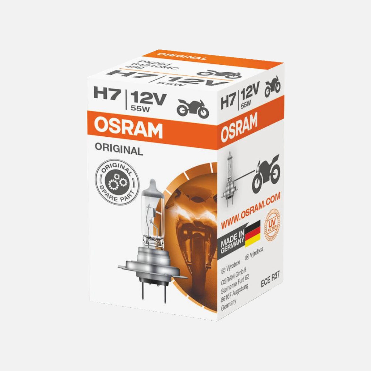 OSRAM Motorcycle Halogen Lamp ORIGINAL LINE H7 - PX26d