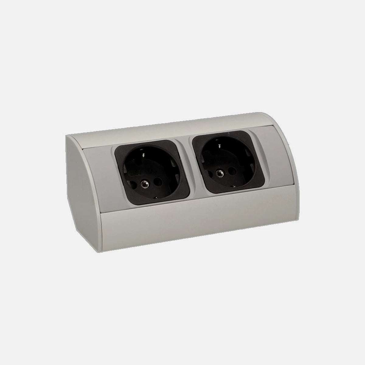 Stinel 30149 Under-Cabinet Socket 2 Schuko Silver