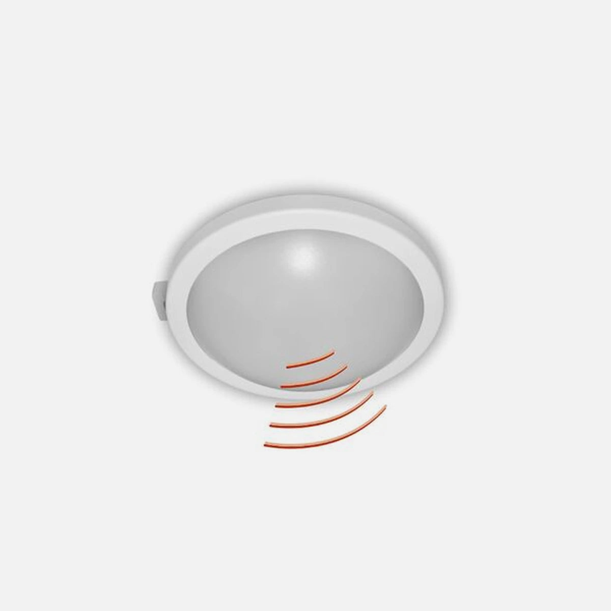AD Led bulkhead wallmounted - Round with Microwave sensor 15W/4000K/IP64/White