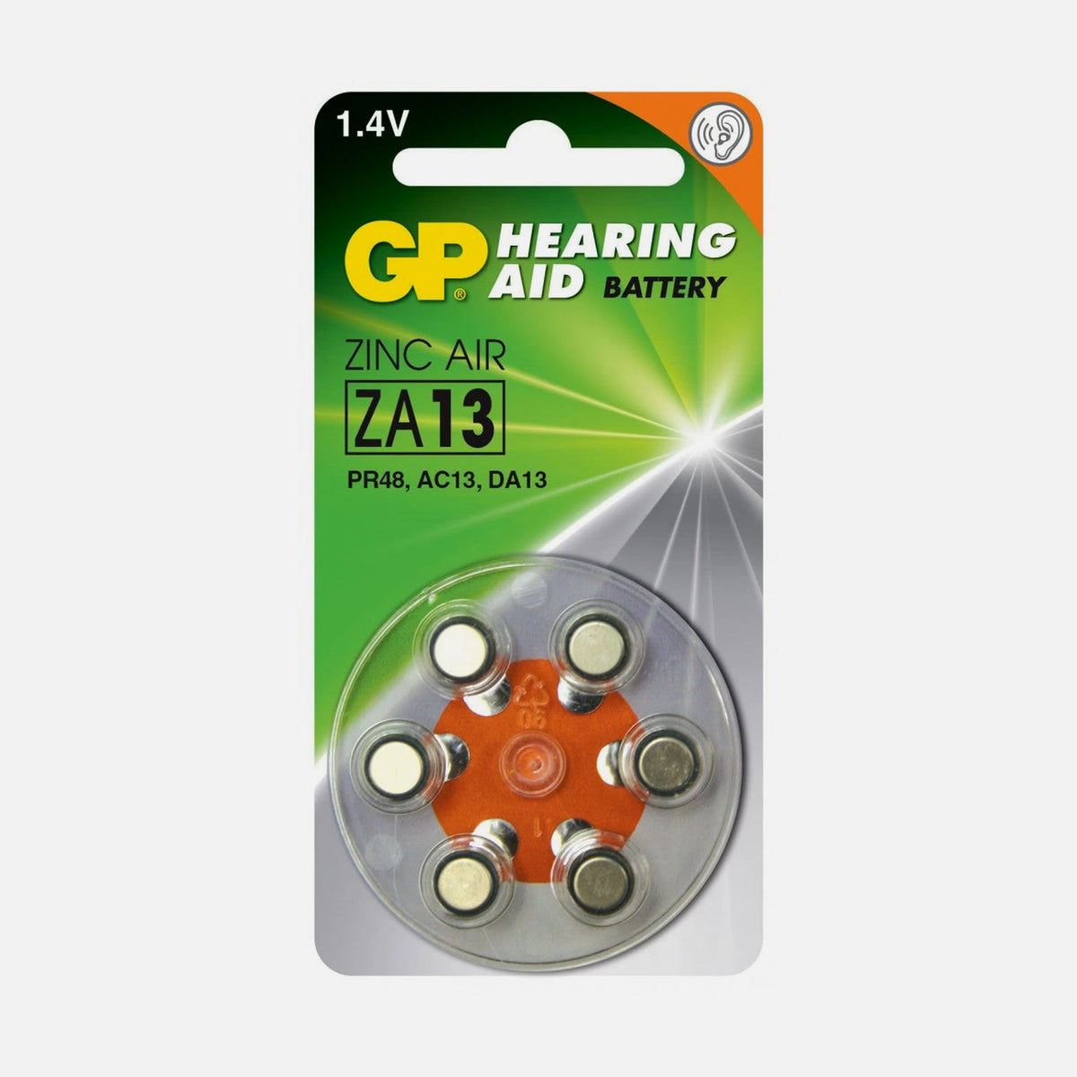 GP Batteries IC-GP4420 - Batteries for Hearing Aids ZA13-D6 6 pcs