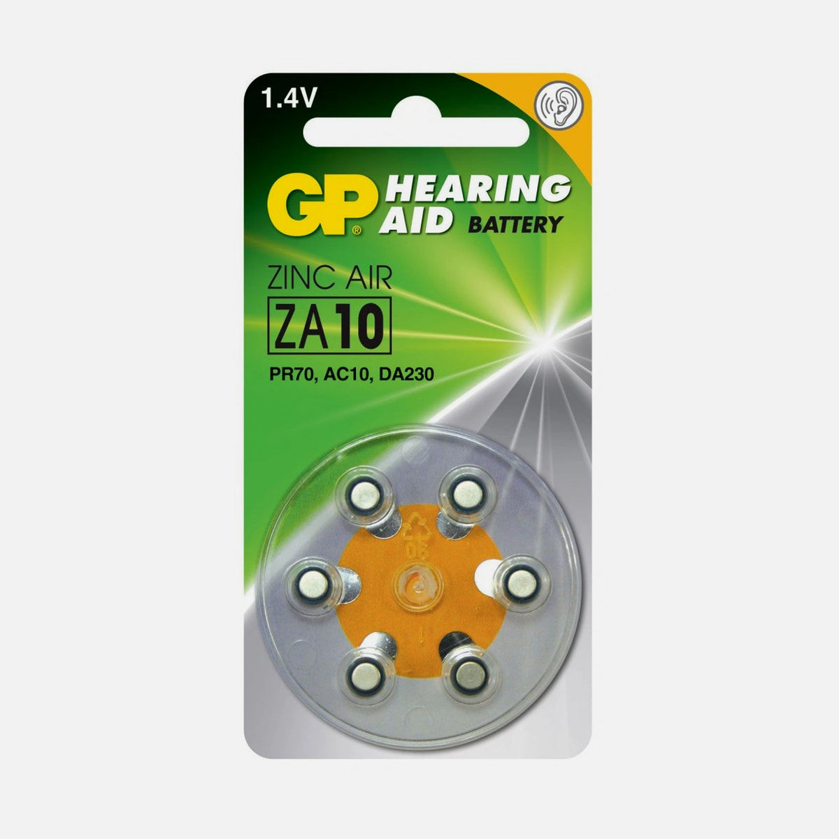 GP Batteries IC-GP4421 - Batteries for Hearing Aids ZA10-D6 6 pcs