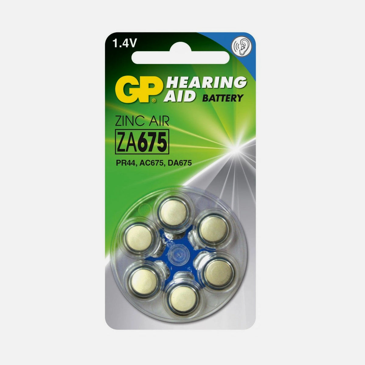 GP Batteries IC-GP4423 - Batteries for Hearing Aids ZA675-D6 6 pcs