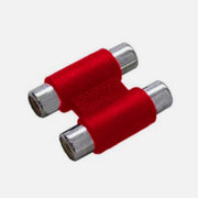 Other 2RCA Female - 2RCA Female Adaptor Nickel Red