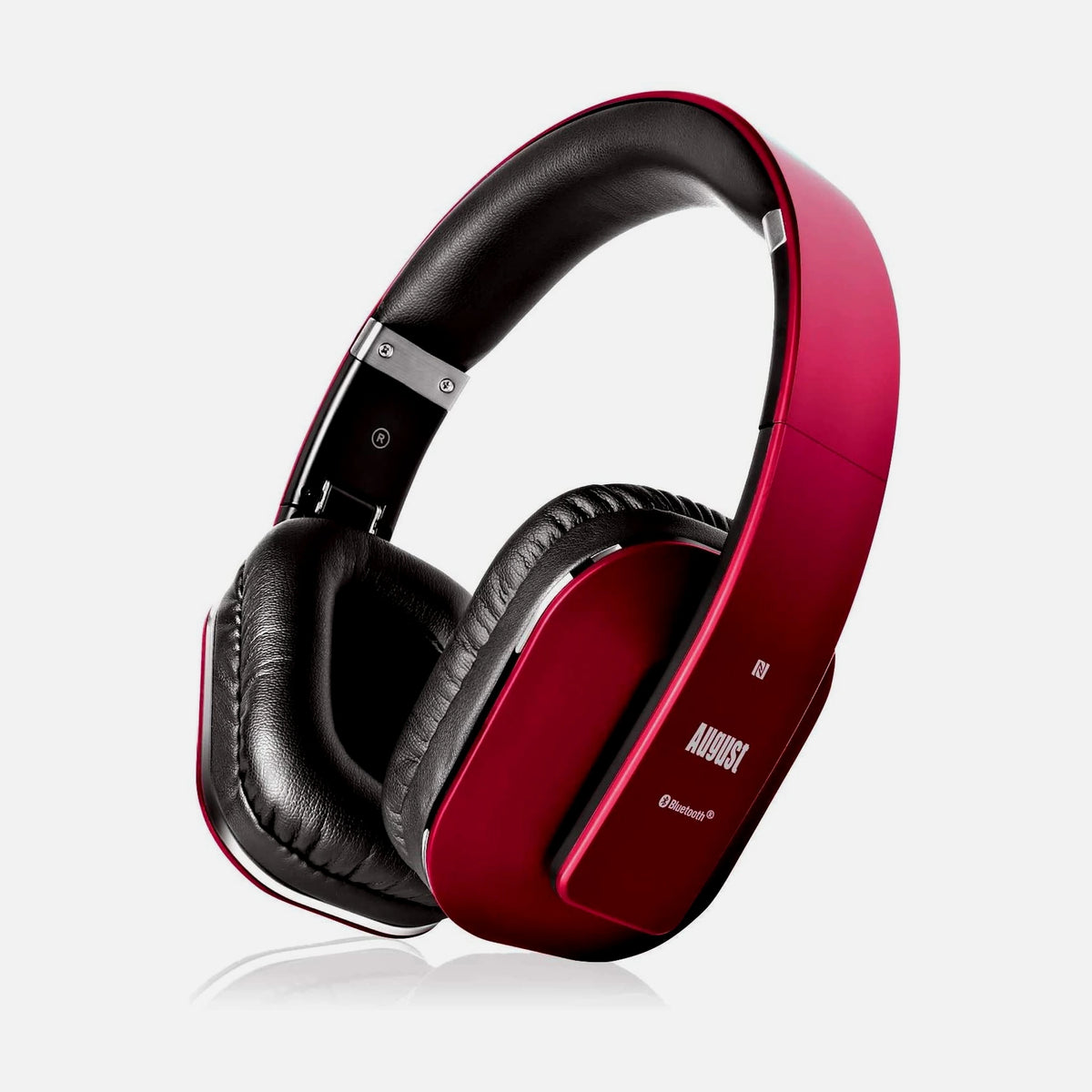 August EP650R Bluetooth Wireless Stereo Headphones Red