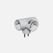 AD Schuko Adapter 1 Male to 3 Female Sockets Cross White
