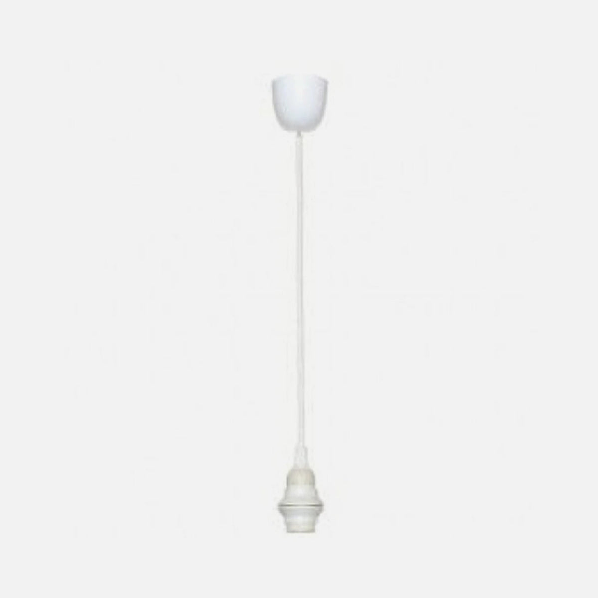 Suspension Wire with Ceiling Cup White with Lampholder E27 60cm