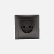 Security Schuko socket with side earth Anthracite Stinel