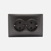 Double Security Schuko socket Stinel Anthracite